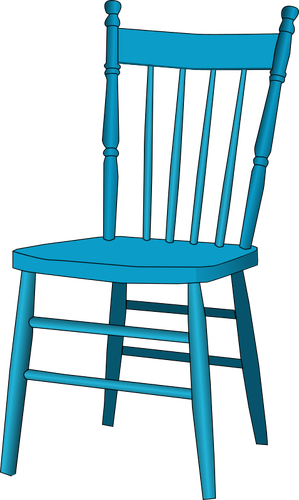 Chaise bleue