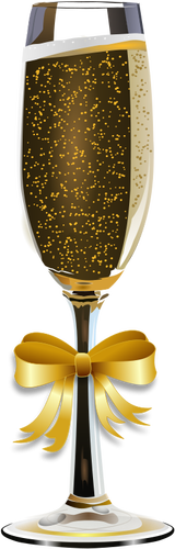 Clipart vetorial de taça de champanhe