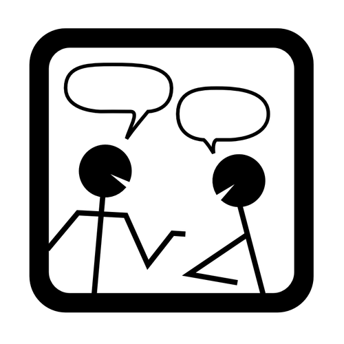 Konverzace dialog ikona vektorové ilustrace