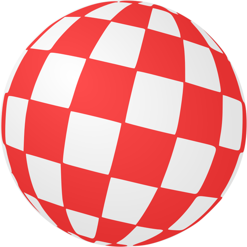 Checkered ball vector image