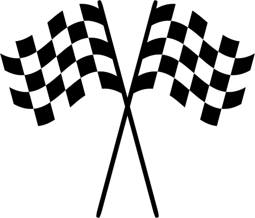 市松模様のレース旗