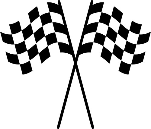 Checkered racing flags