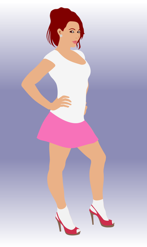 Cheerleader girl vector graphics