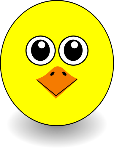 Cartoon funny chick face vector graphics | Public domain vectors