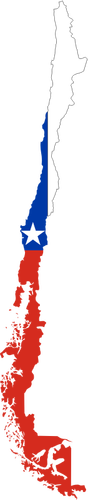 Mapa de bandeira do Chile