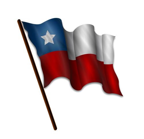 Chilen lipun vektorikuva