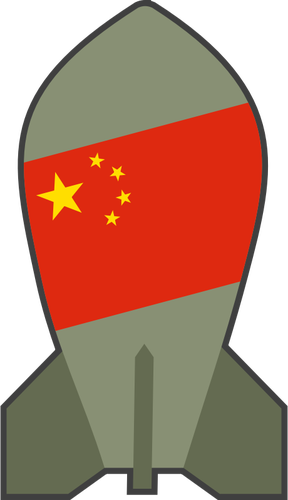 Vector clip art of hypothetical Chinese nuclear bomb