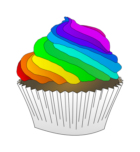 Cupcake arco-íris