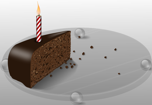 最後のケーキのベクトル画像
