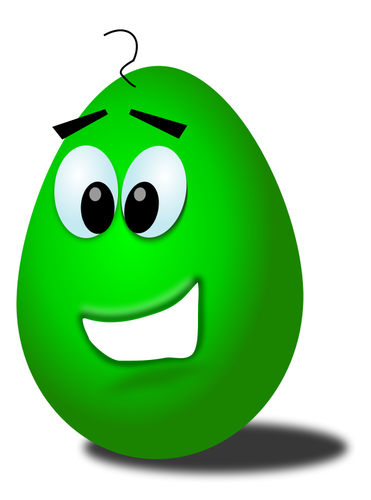 हरी हास्य अंडा वेक्टर छवि
