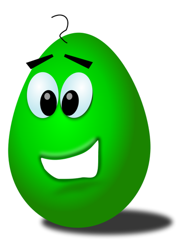 Green comic egg vector image