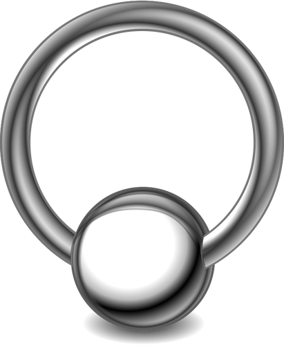Illustrazione di body piercing anello vettoriale