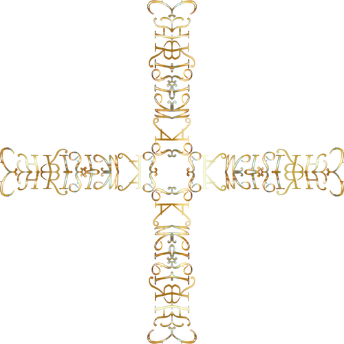 Croce in oro di Natale