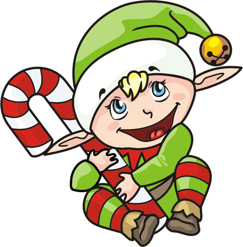 Noel Elf illüstrasyon