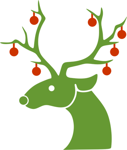 Christmas reindeer silhouette