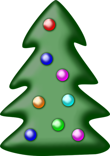 Árvore de Natal com clipart vetorial estrela