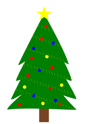 Christmas tree with lights