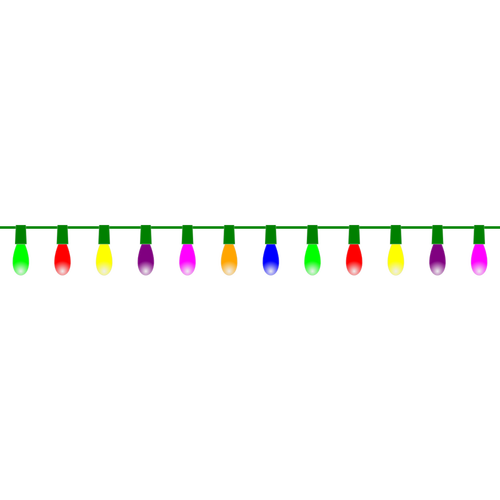 Vector image of colorful Christmas lights