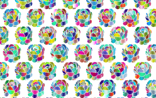 Chromatic flowers pattern