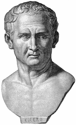 Bust Of Marcus Tullius Cicero vector drawing