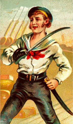 Cigarette card - Cutlass