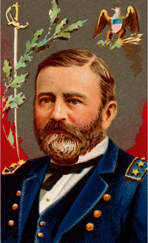 Retrato de General Grant vector