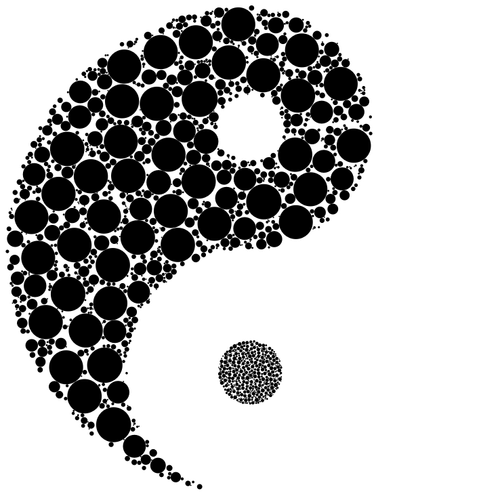 Círculos de Yin e Yang