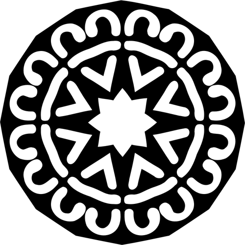 Silhouette d’ornement circulaire