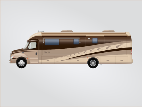 Класс C motorhome векторные иллюстрации