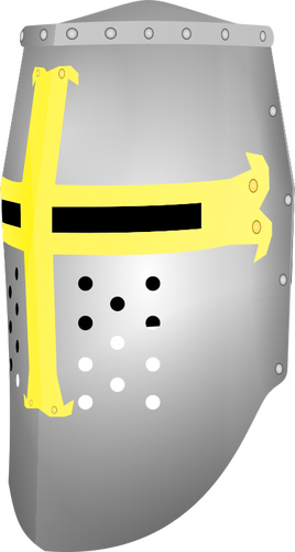 Crusader stor hjälm vektor illustration