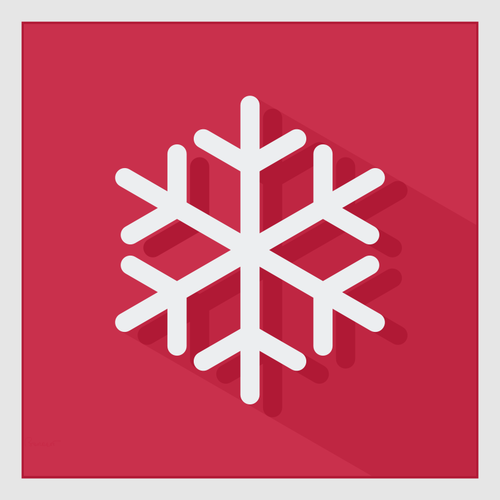 矢量图形的冬天雪水晶标志