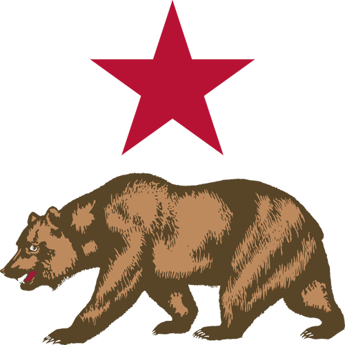 Векторное изображение медведя и звезда