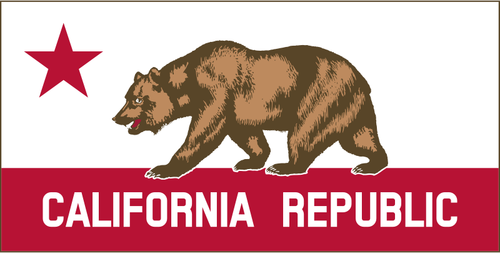 加州共和国旗帜向量剪贴画