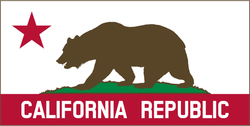 Флаг калифорнийской Республики Векторный рисунок
