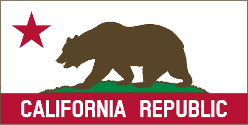 Californian Republic flag vector drawing