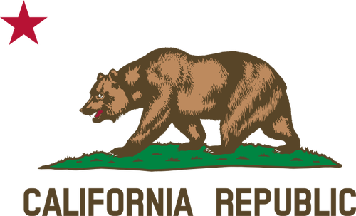 Detalle de la bandera de la República de California vector de imagen