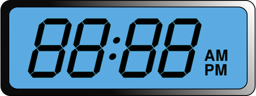 Цифровой LCD будильник векторное изображение