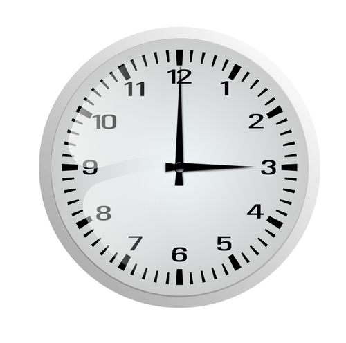 Clock without frame vector drawing
