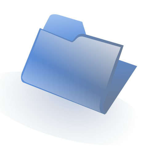 Blue closed folder vector image