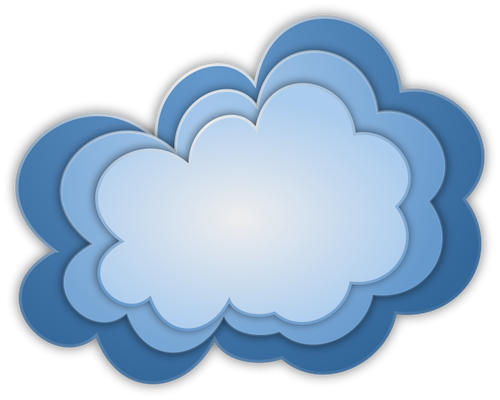 Three nternet clouds vector illustration