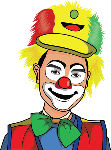 Colorful clown drawing