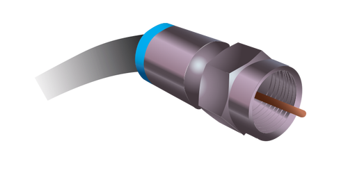 Ilustración de vector de cable coaxial