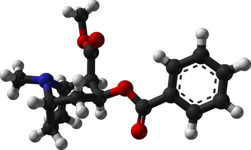 Cocaïne de la molécule chimique