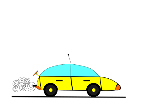 Żółty samochód obrazu