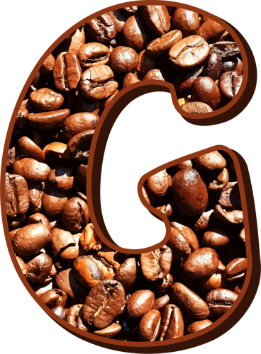 Kaffebønner typografi G