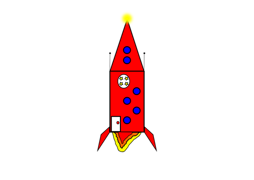 Imagem de foguete em quadrinhos