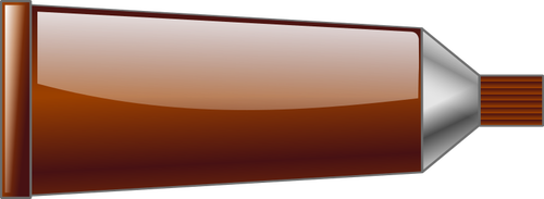 Vector drawing of brown colour tube