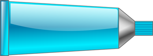 Vector image of cyan colour tube
