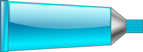 Image vectorielle du tube de couleur cyan