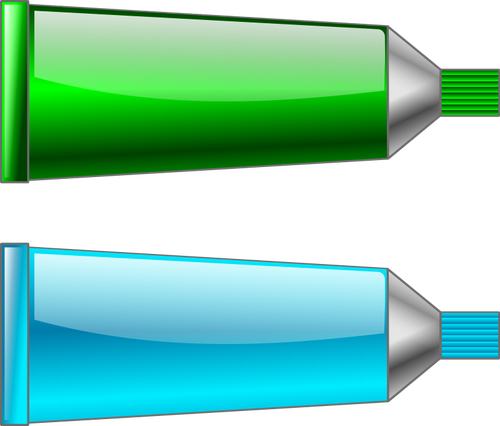 Vektorbild av gröna och cyan färg rör